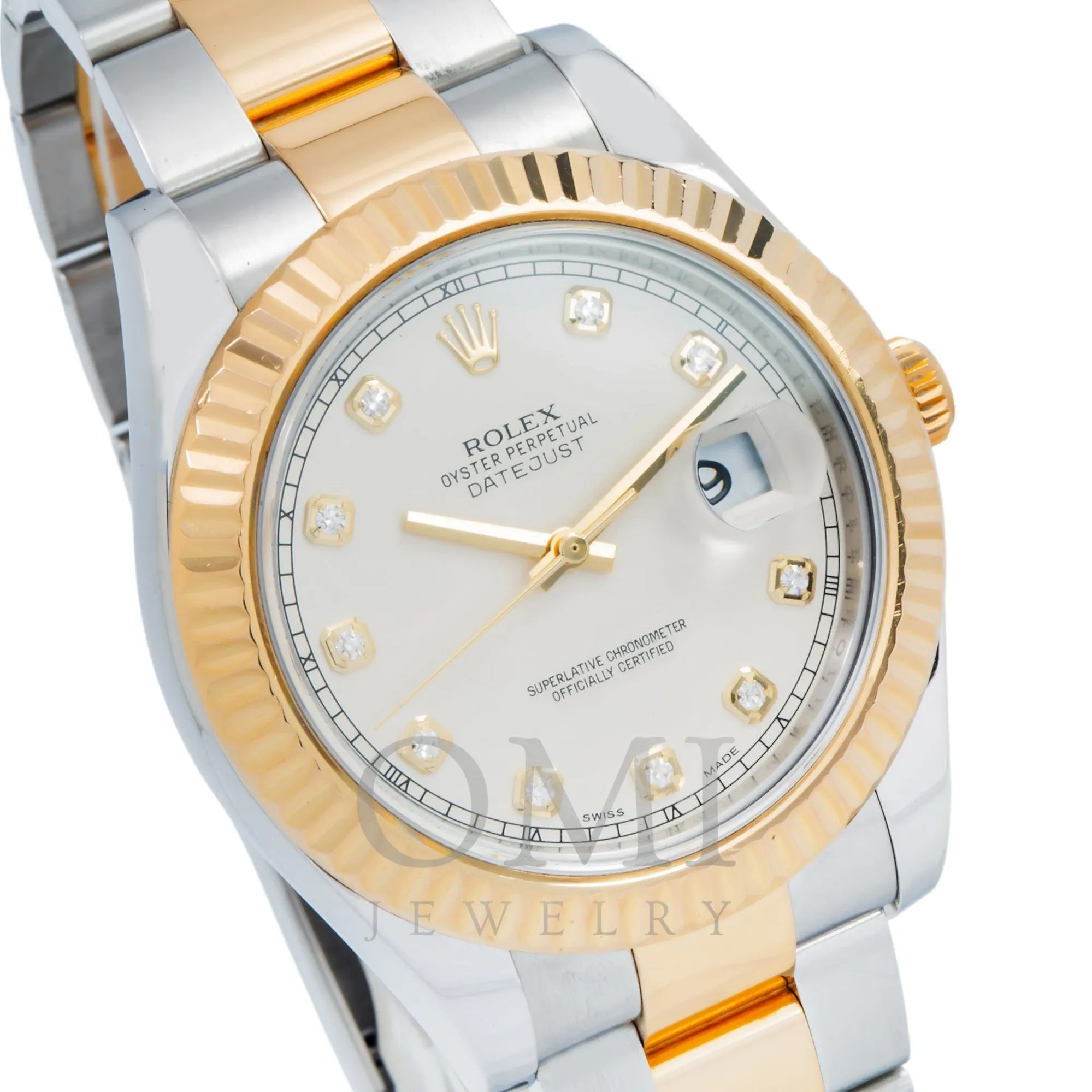 Rolex Datejust II 116333 41MM White Diamond Dial With Two Tone Oyster Bracelet