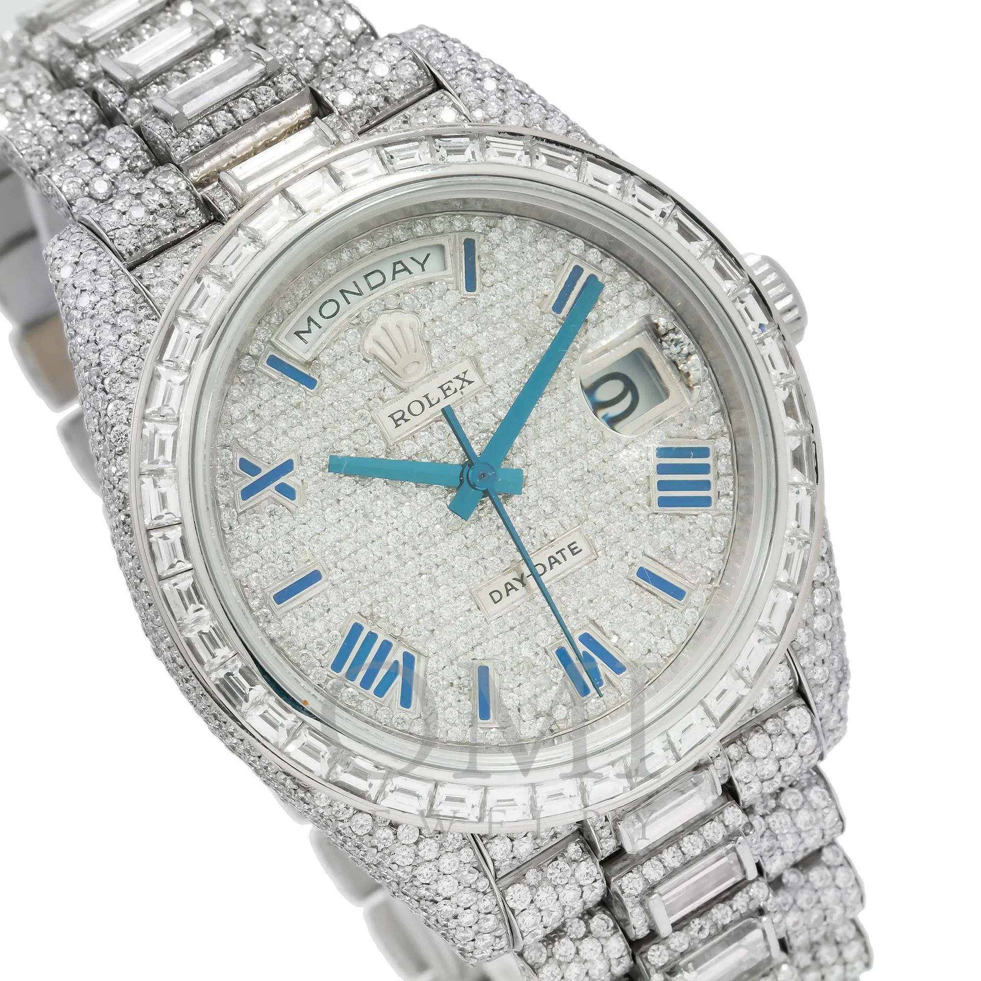 Rolex Day-Date 228206 40MM Diamond Dial And Bezel With Baguette Diamond Presidential Bracelet