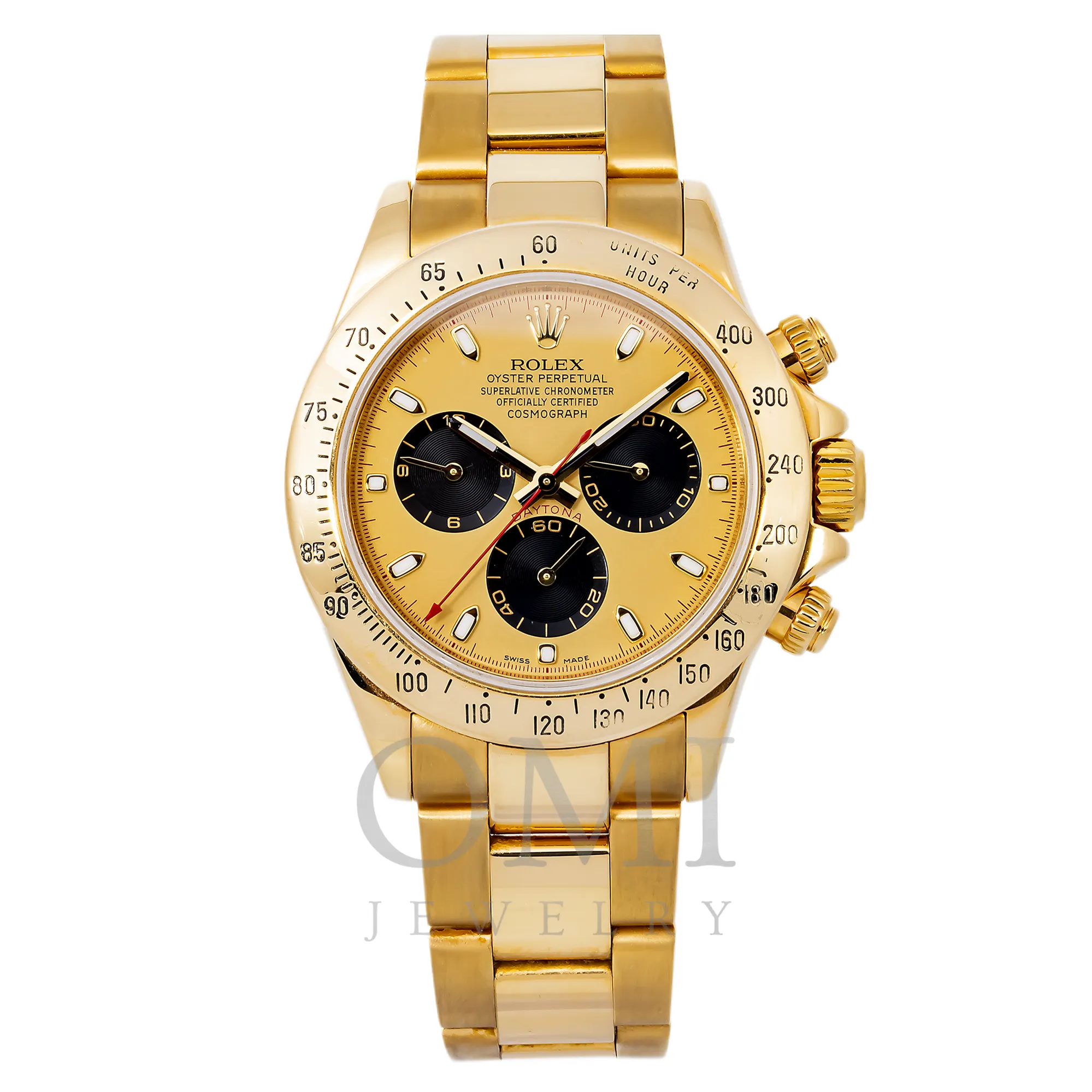 ROLEX DAYTONA 116528 40MM CHAMPAGNE DIAL WITH YELLOW GOLD BRACELET