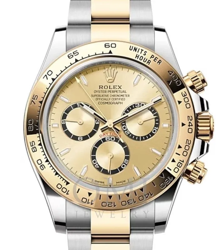 ROLEX DAYTONA YELLOW GOLD GOLDEN DIAL 126503 WITH TWO TONE OYSTER BRACELET