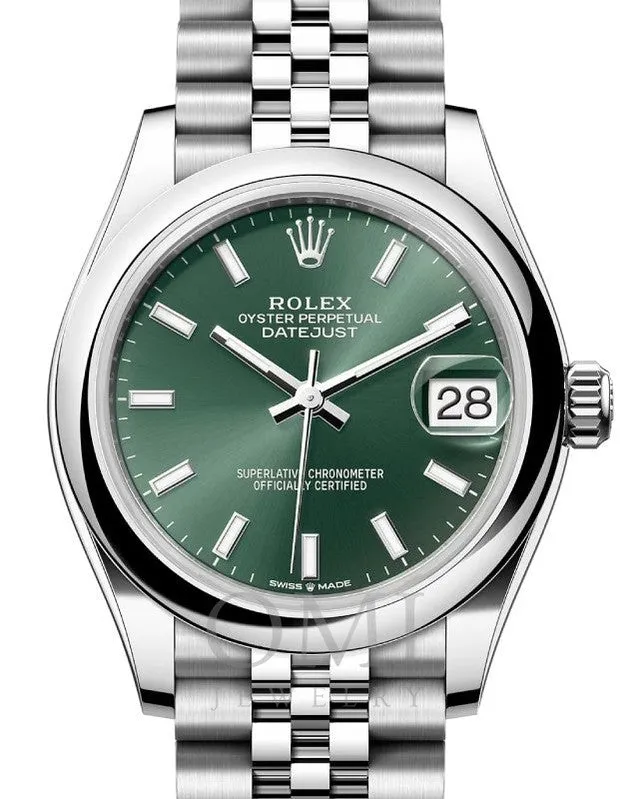 Rolex Jubilee Datejust 278240 31MM Stainless Steel Watch With Domed Bezel