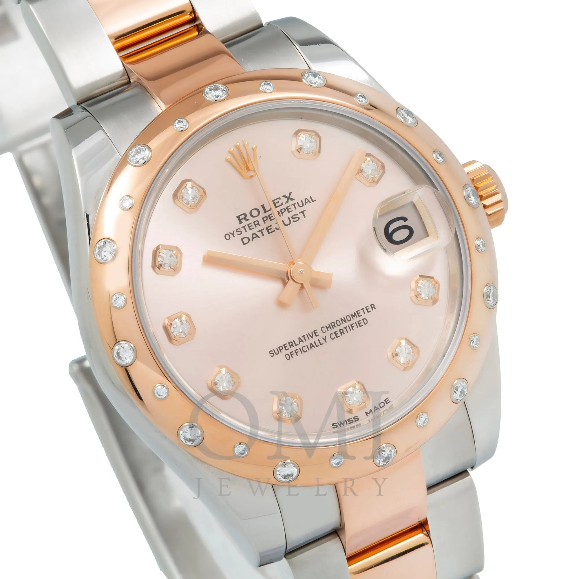 Rolex Lady-Datejust 178341 31MM Rose Gold Diamond Dial And Bezel With Two Tone Jubilee Bracelet