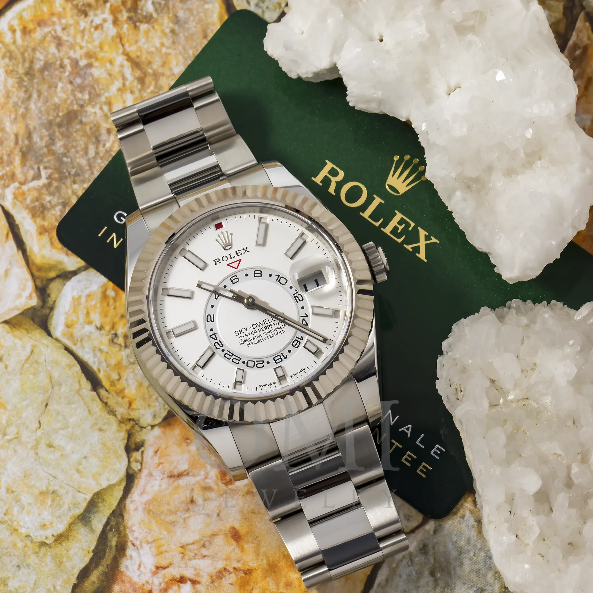 Rolex Oyster Perpetual Sky-Dweller  Automatic Chronometer 336934 42MM White Dial With Stainless Steel Jubilee Bracelet