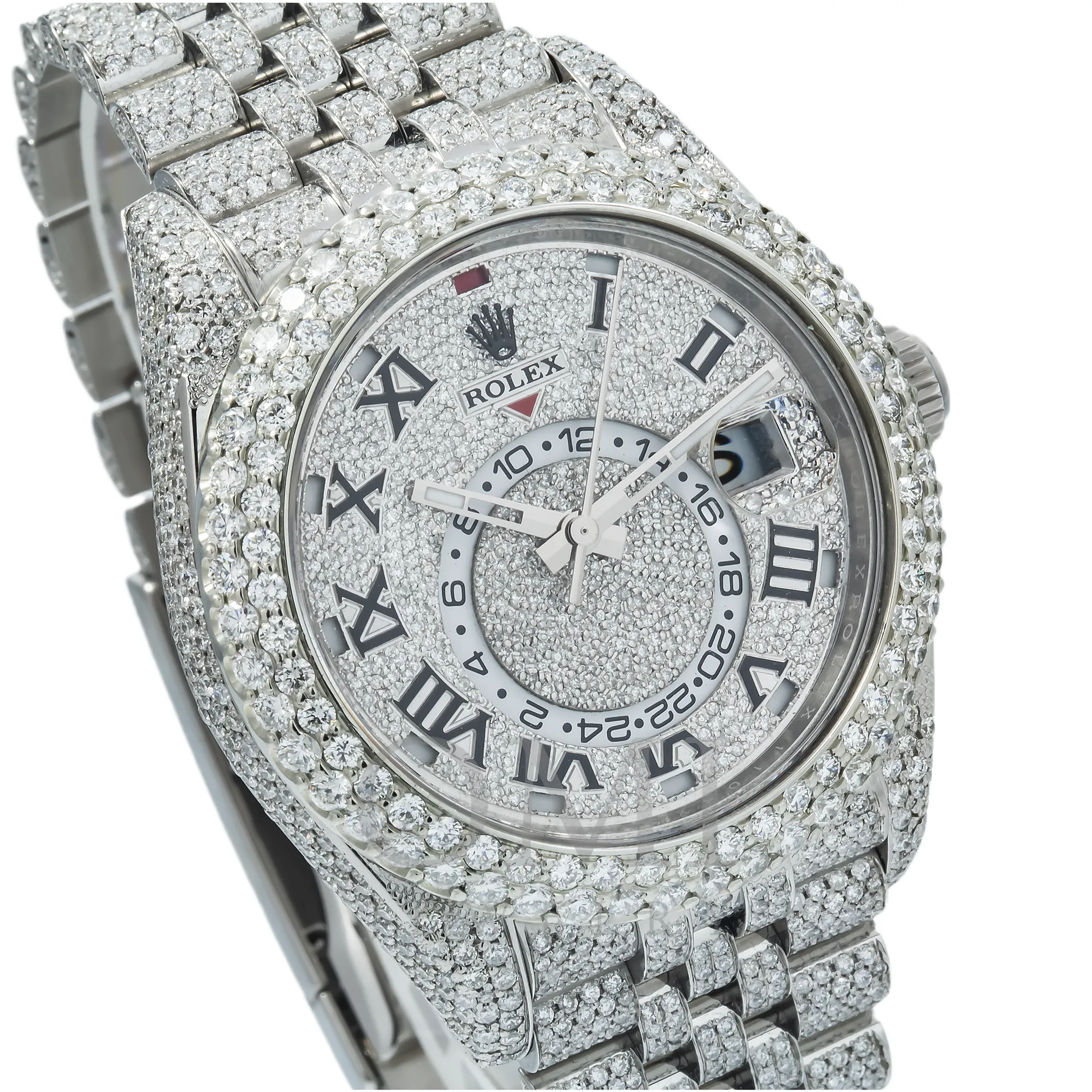 Rolex Sky-Dweller 326934 42MM Diamond Dial With Stainless Steel Jubilee Bracelet 21.75 CT