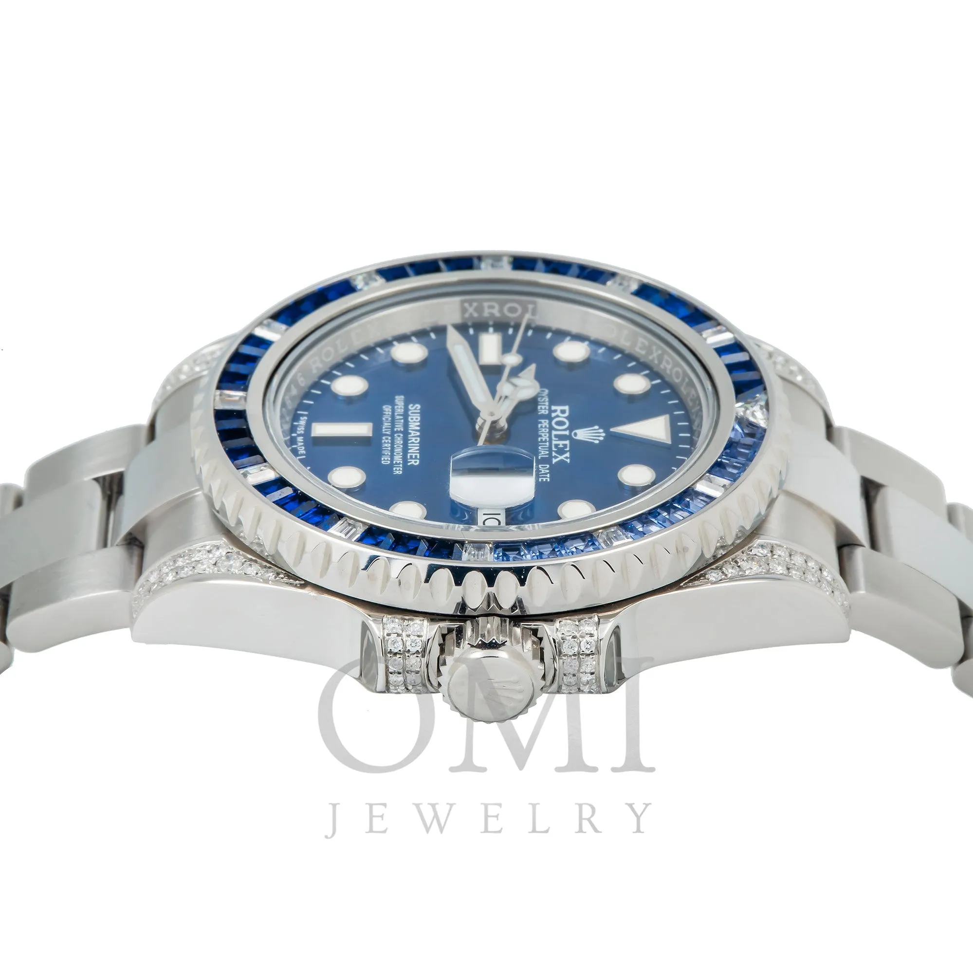 Rolex Submariner Date 116610LN 40MM Blue Dial With Diamond Lugs And Bezel