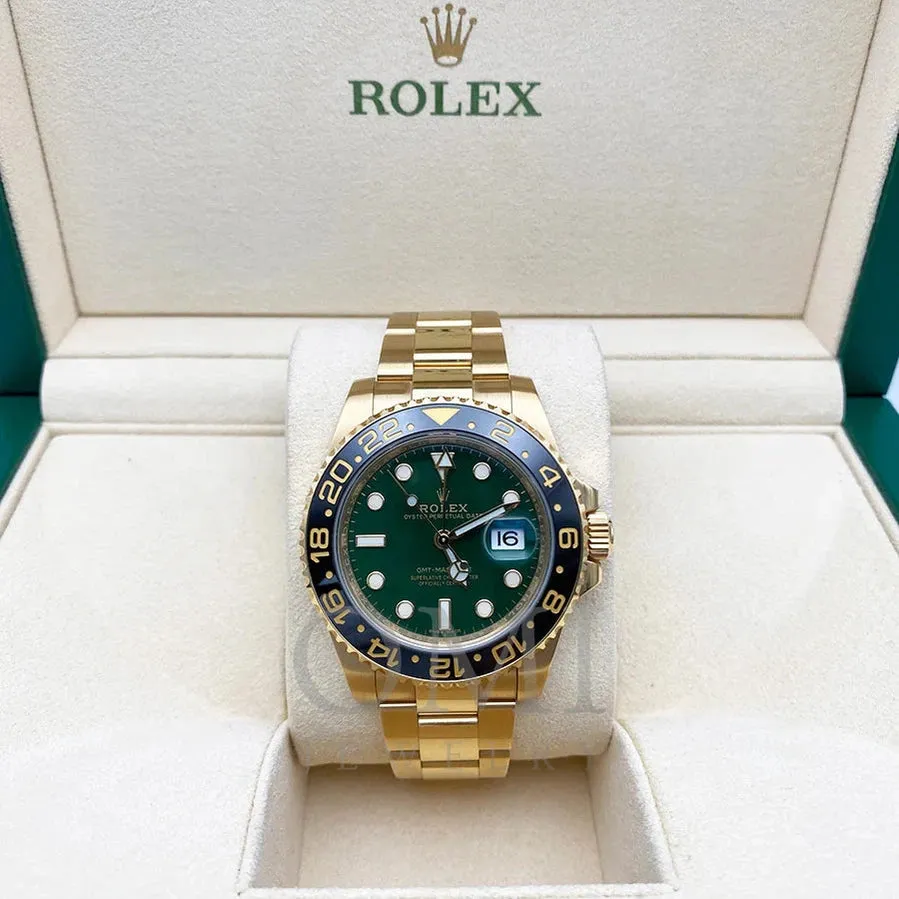 Rolex Yellow Gold GMT MASTER II 116718 40MM Watch With Yellow Gold Oyster Bracelet