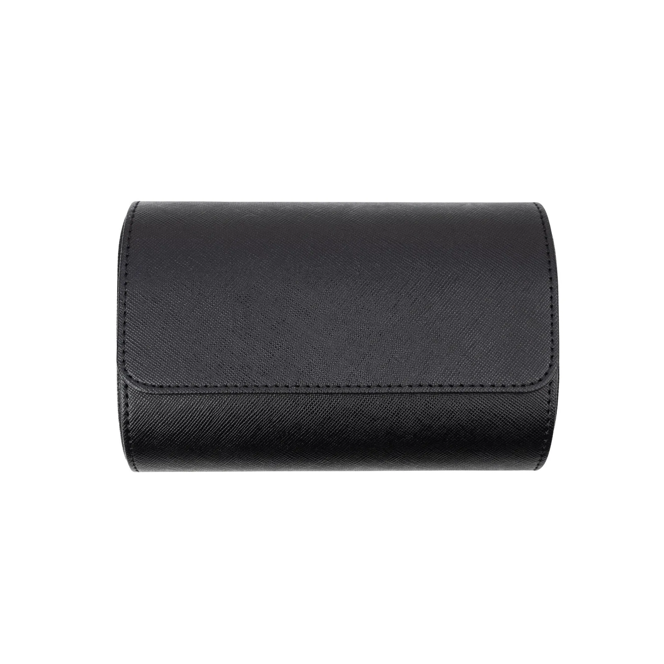 Saffiano Leather Watch Case in Black (2 Slots)