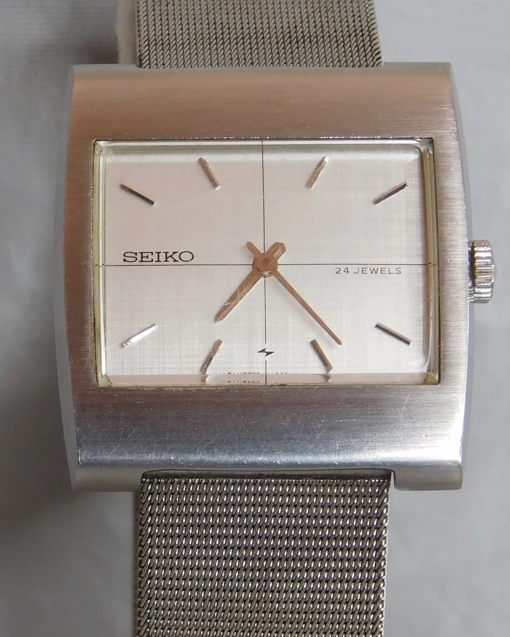 Seiko 2559-3010 Rare Vintage 1970 Stainless Steel Manual Wind Mens Watch....31mm