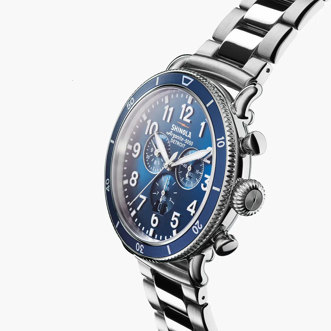 Shinola 48MM Runwell Sports Chrono Midnight Blue Dial Watch S0120231780