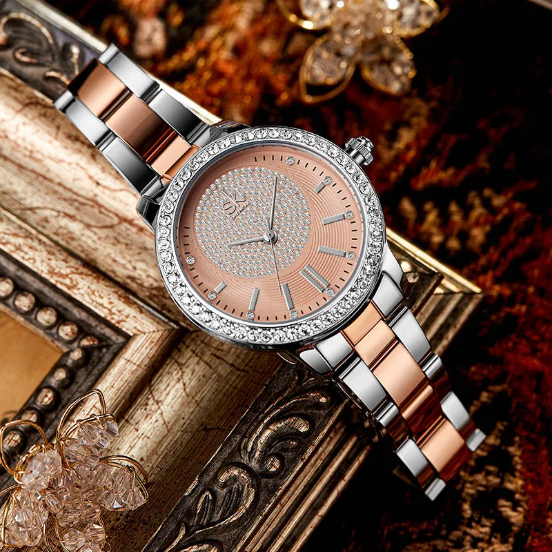 Sk  Lady Watch - Two Tone Silver