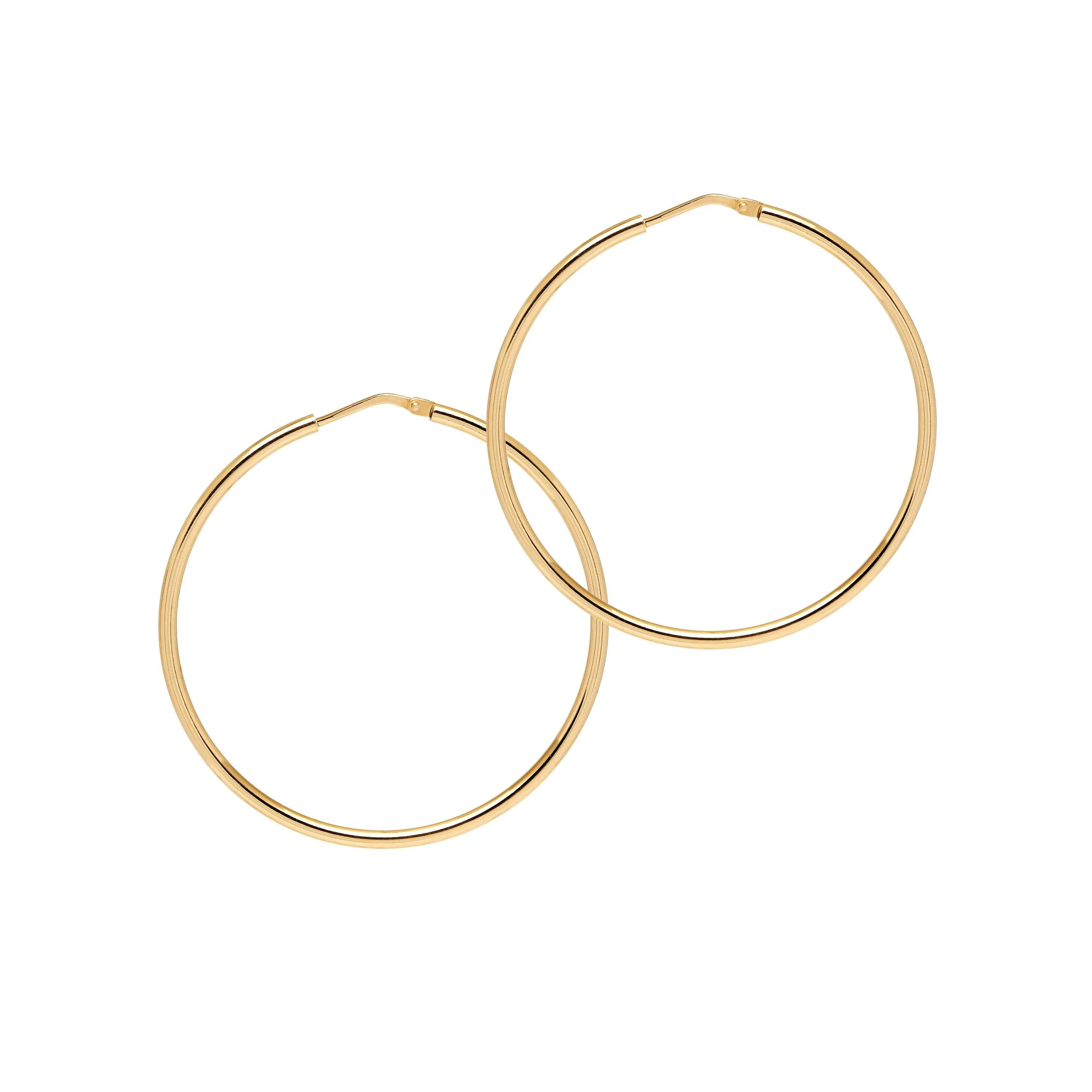 Skinny, Classic, Shiny, Chica Latina Hoop Earrings - Gold