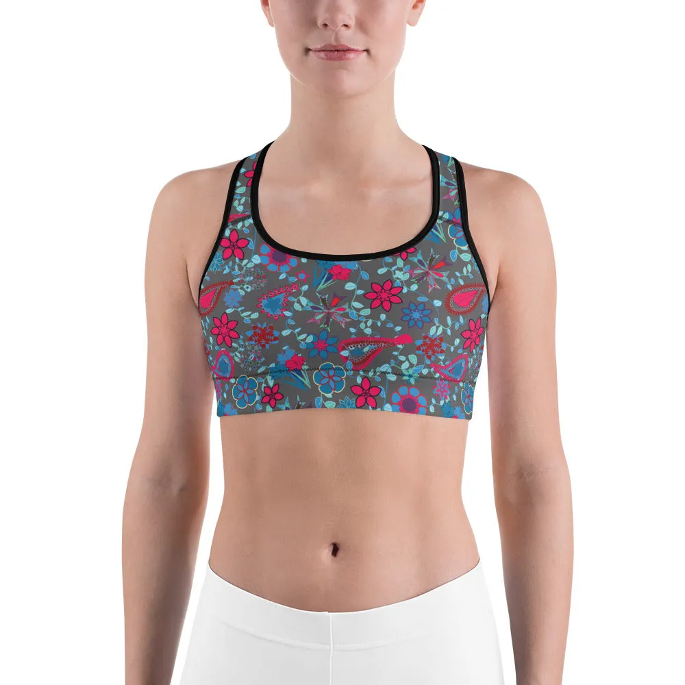 Spring Paisley Sports bra