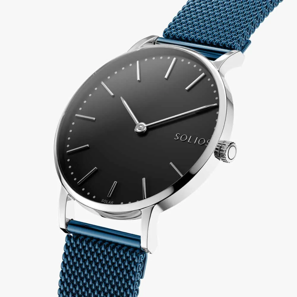 The Solar Classic | Black Dial - Silver Case