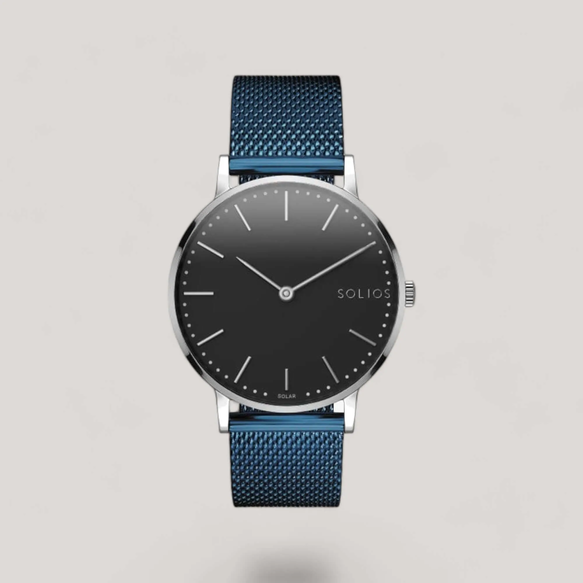 The Solar Classic | Black Dial - Silver Case