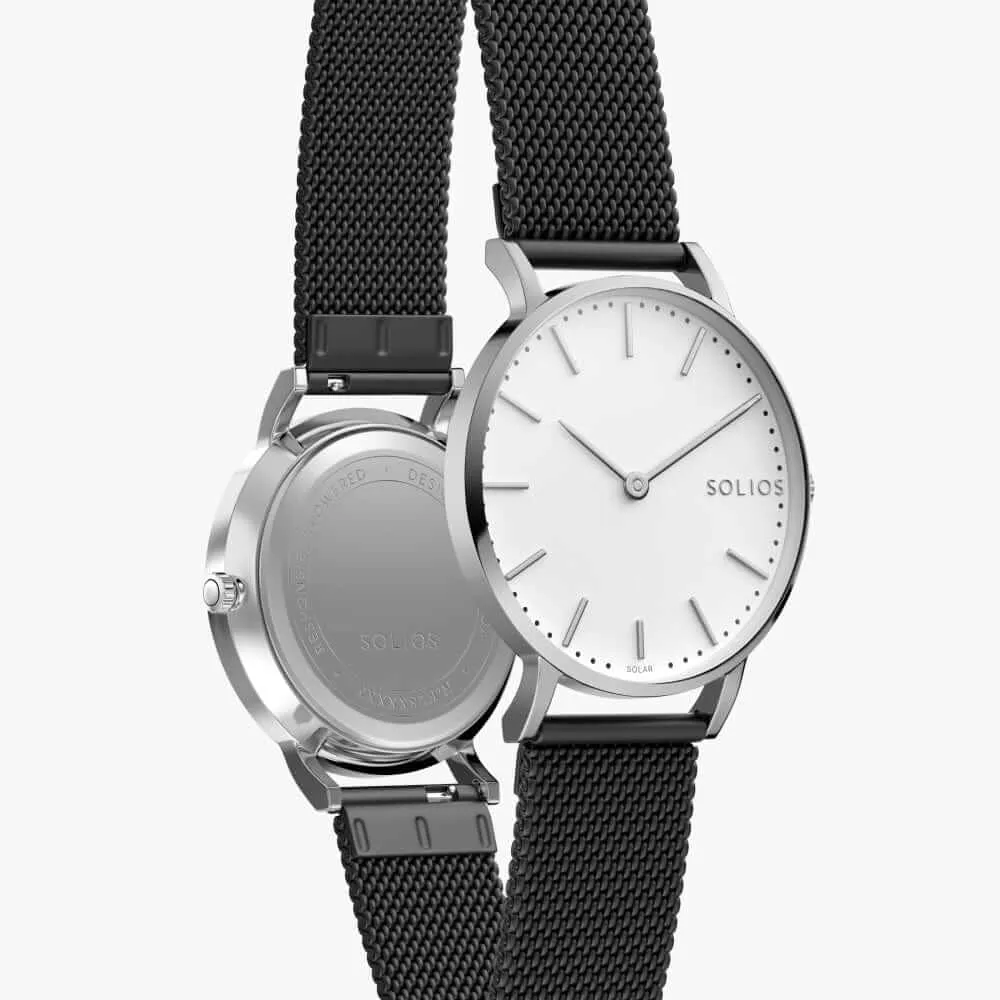 The Solar Classic | White Dial - Silver Case