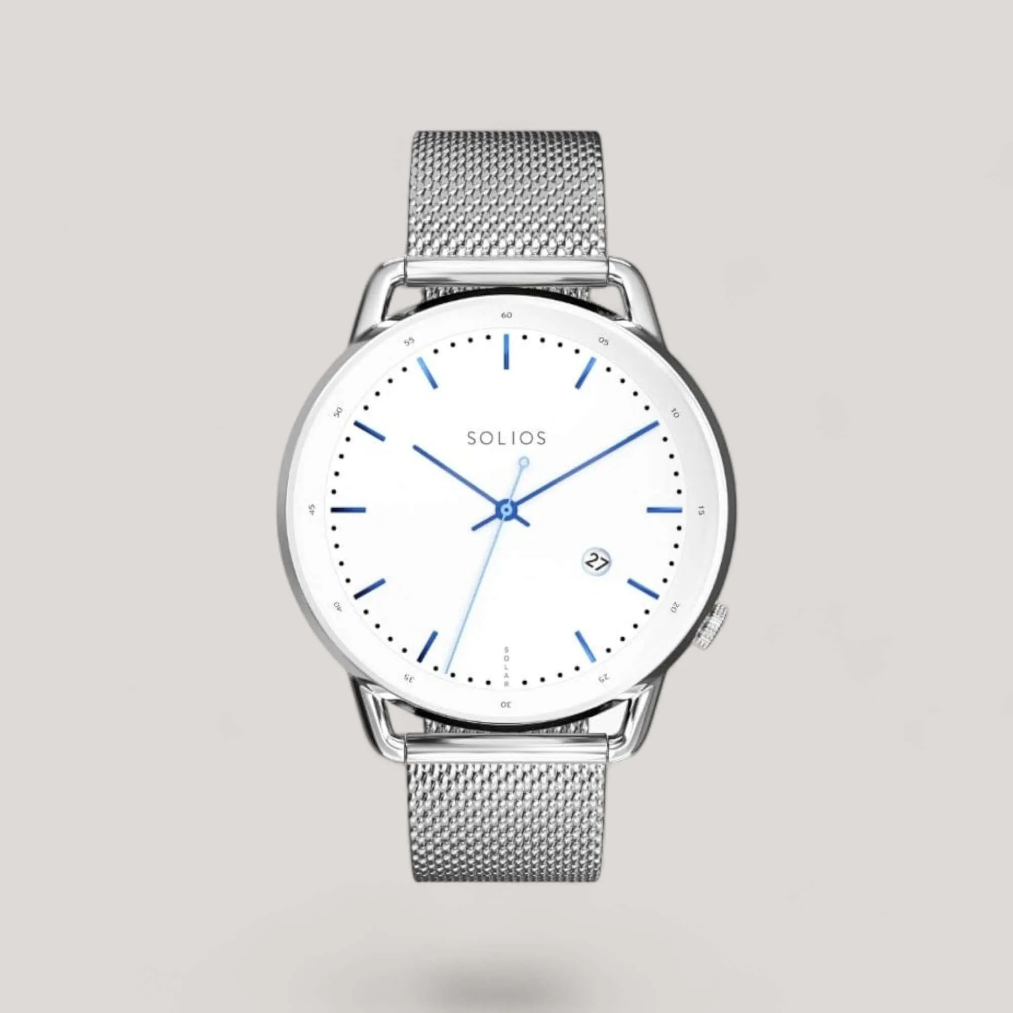 The Solar Curve | White Dial - Silver Case