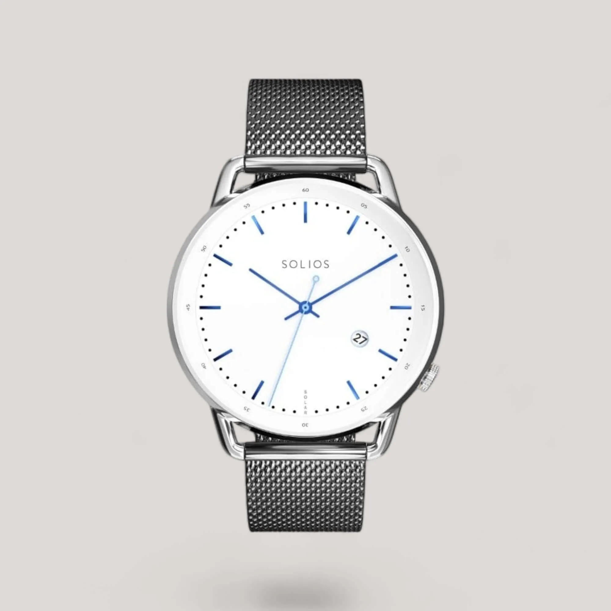 The Solar Curve | White Dial - Silver Case