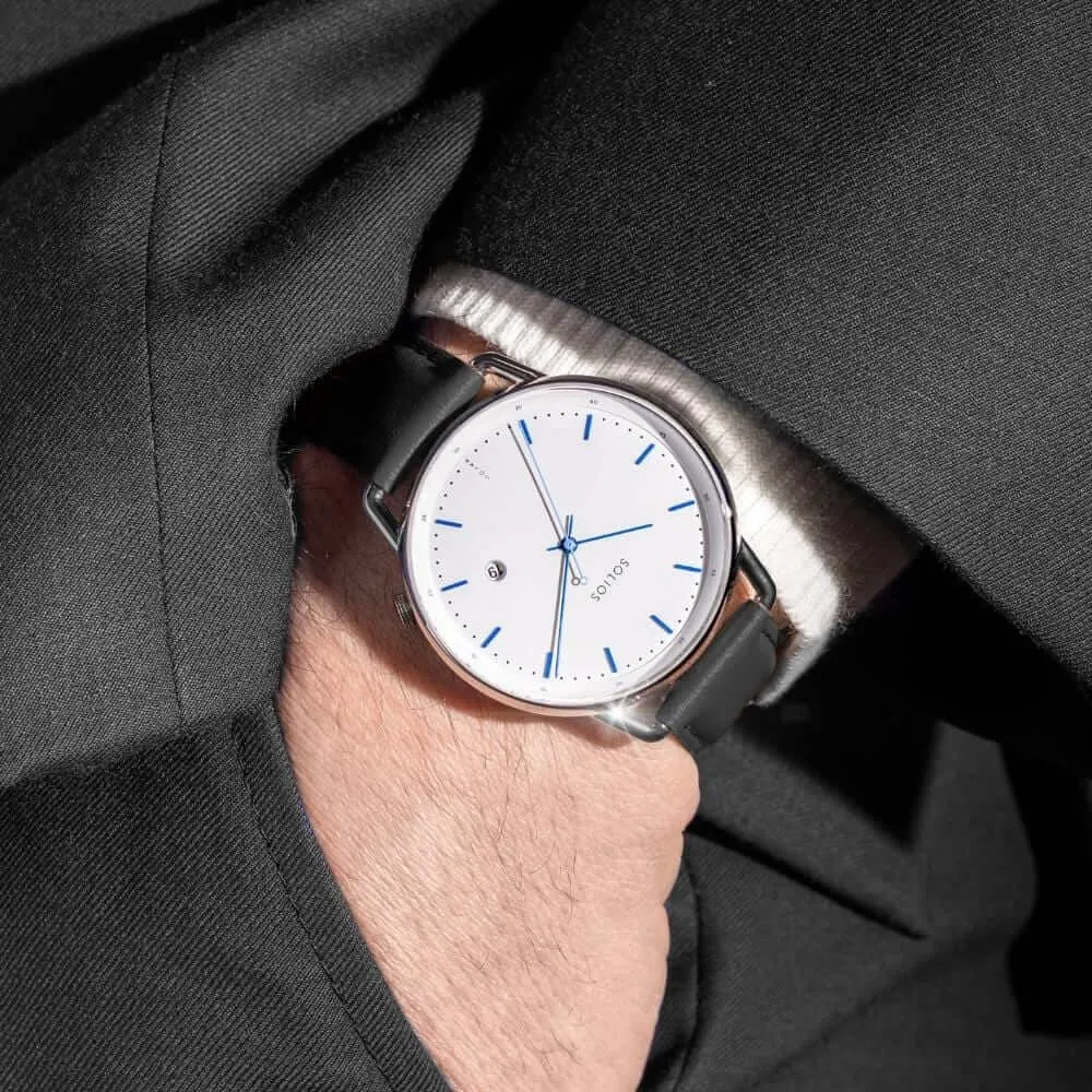 The Solar Curve | White Dial - Silver Case