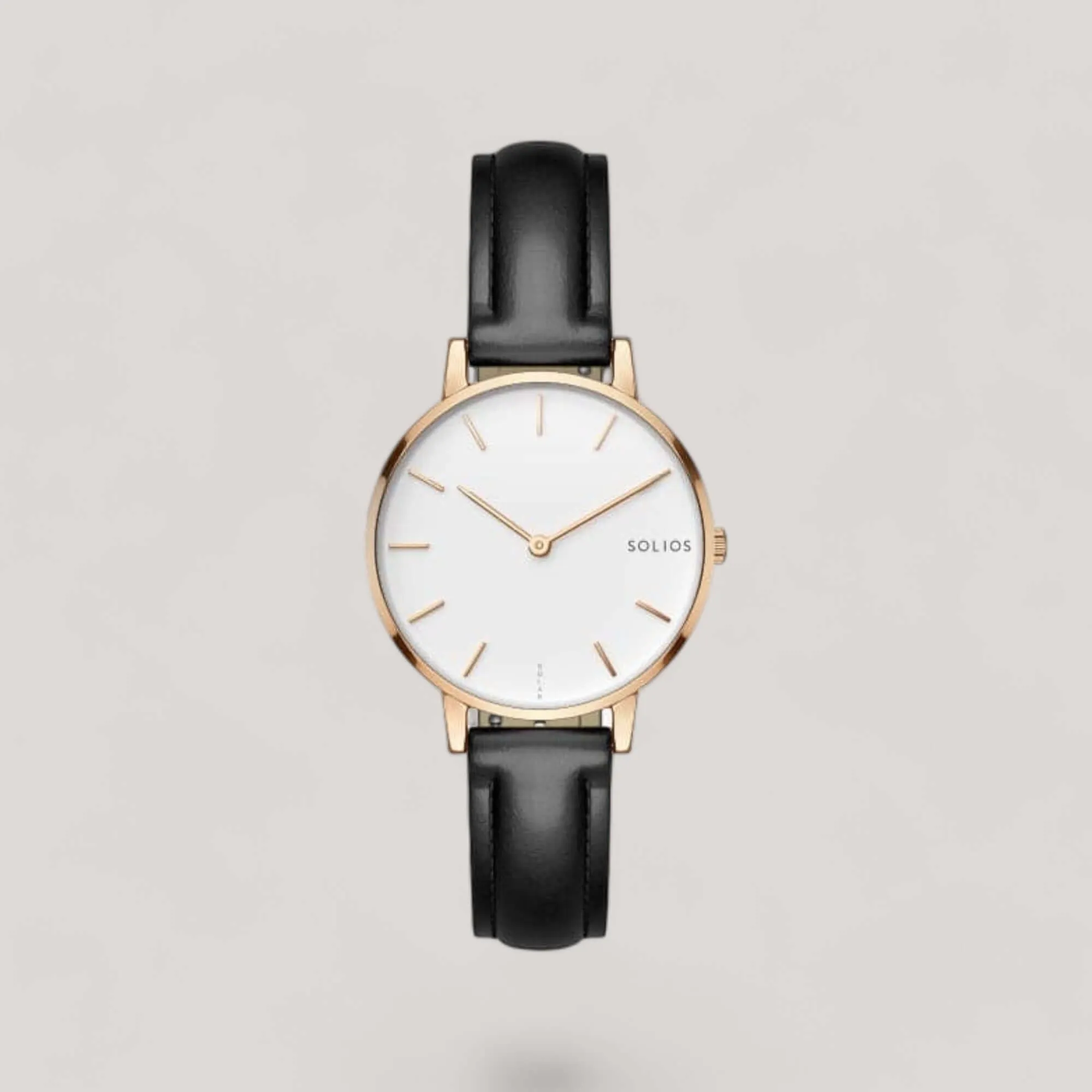 The Solar Mini | White Dial - Rose Gold Case