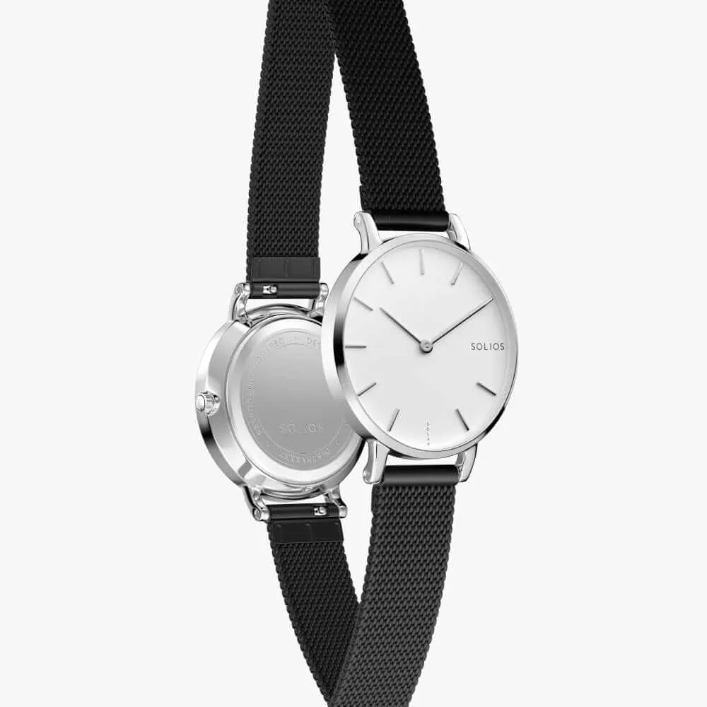 The Solar Mini | White Dial - Silver Case