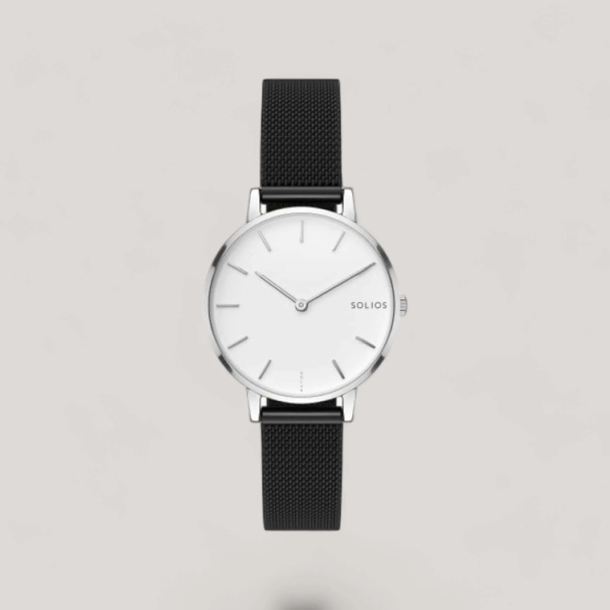 The Solar Mini | White Dial - Silver Case